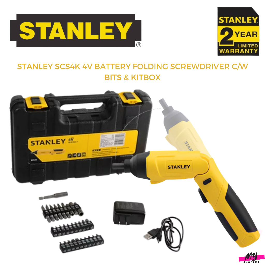 Stanley SCS4K Mesin Bor Obeng Fleksibel Baterai Cordless Screwdriver Flexible