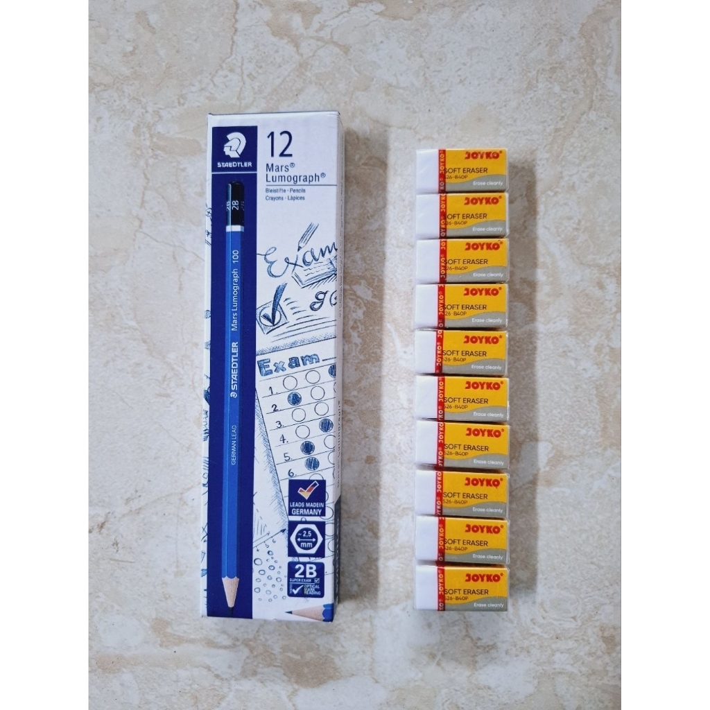 

Pensil Staedler 12 pcs(1 pak) BONUS 10 penghapus mini merk joyko