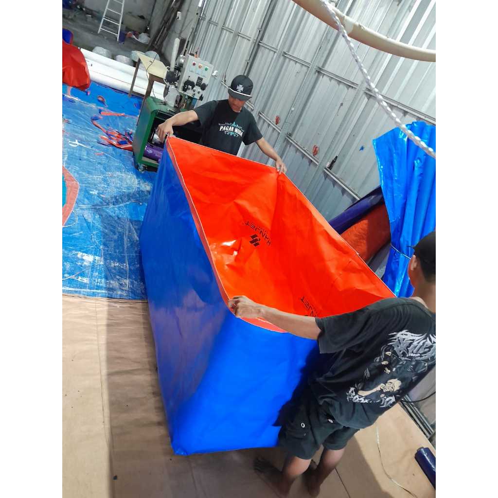 terpal kolam 3x2x0,5 A15 sudah berbentuk kolam kwalitas super