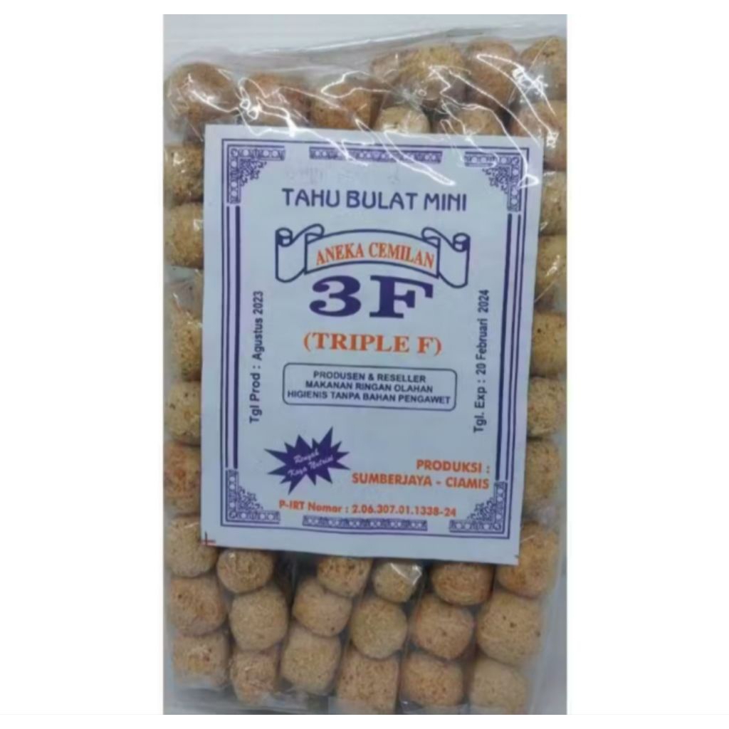 

Tahu Bulat Mini Pedas 3F 1 pack isi 20 pcsp