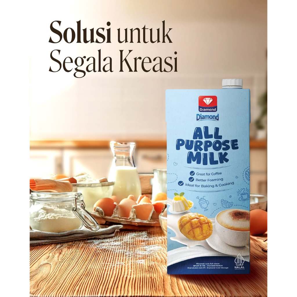 

Gratis ongkir - Susu diamond uht milk all purpose/evaporasi/pengganti santan 1 liter