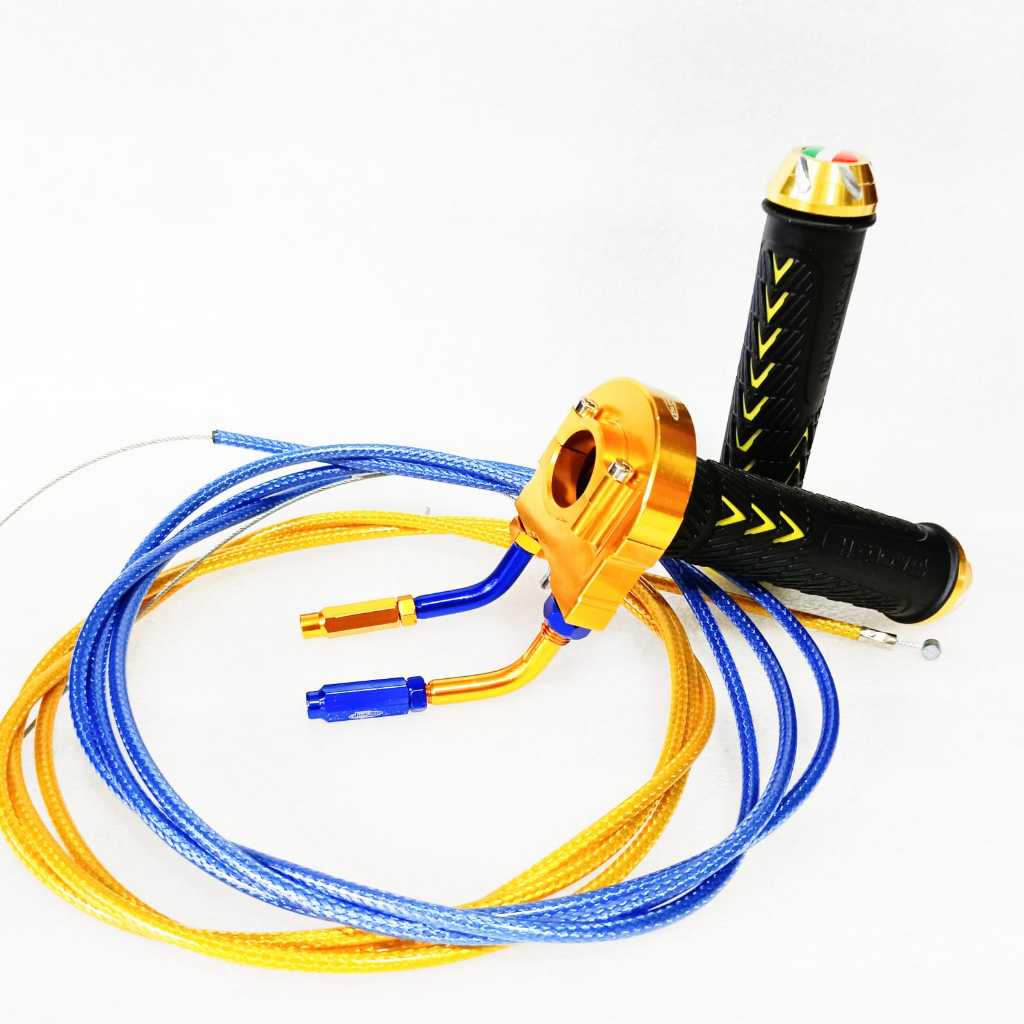 Gas Spontan Kabel Model 2 Kabel Gas + L Gas + Jalu Stang Full Twotone Untuk UniversaL / Gas Spontan 