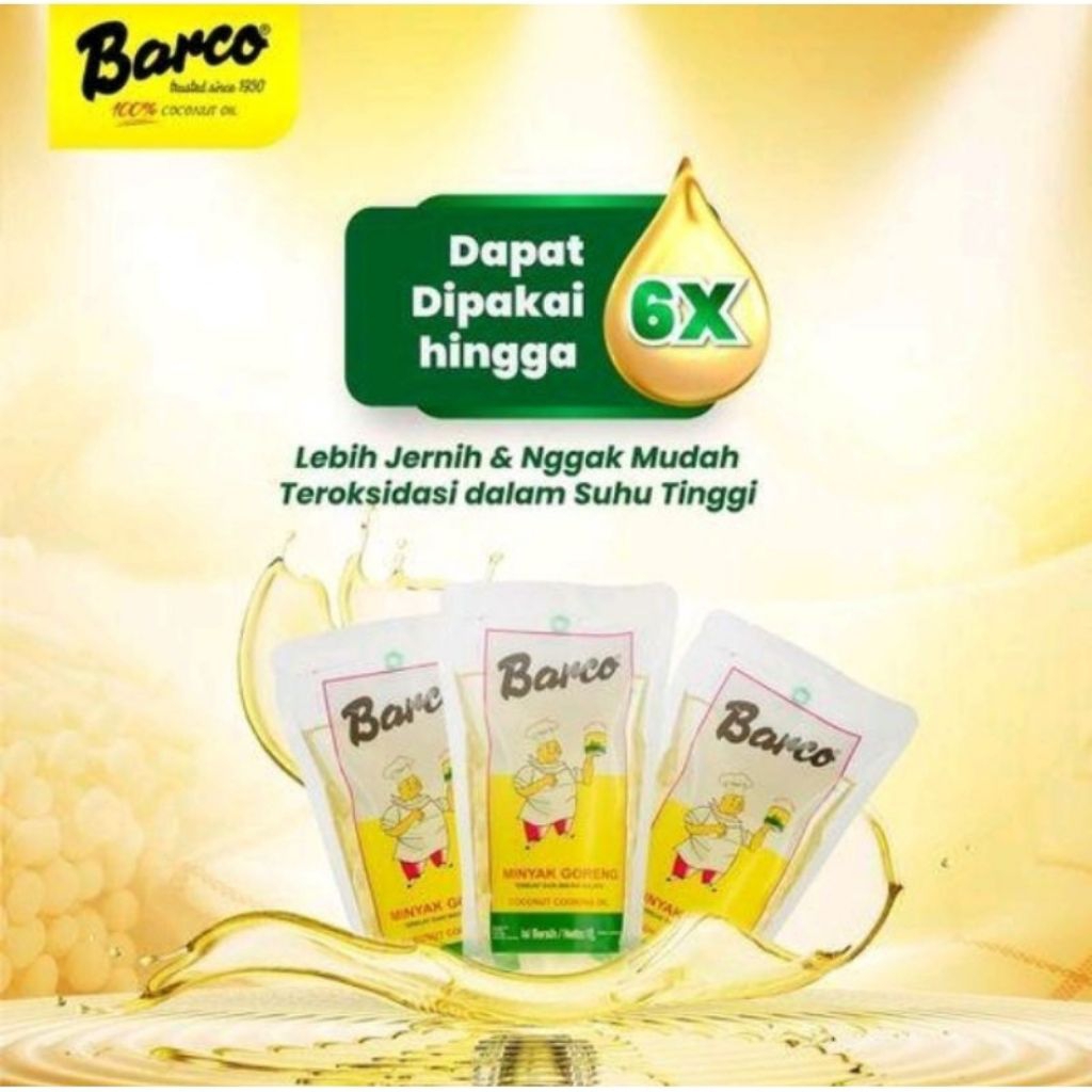 

2 Litar Barco Minyak Goreng Kelapa - Coconut Cooking Oil - Pilihan Keluarga Sehat (In Syaa Allah packing aman)