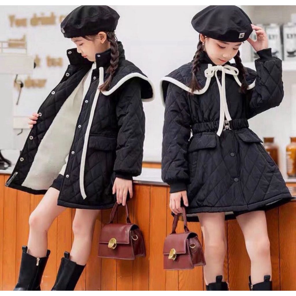 READY STOCK | Thermal Puffer Coat Girl | Puffer Coat Thermal Anak Perempuan | Kiddyandmom