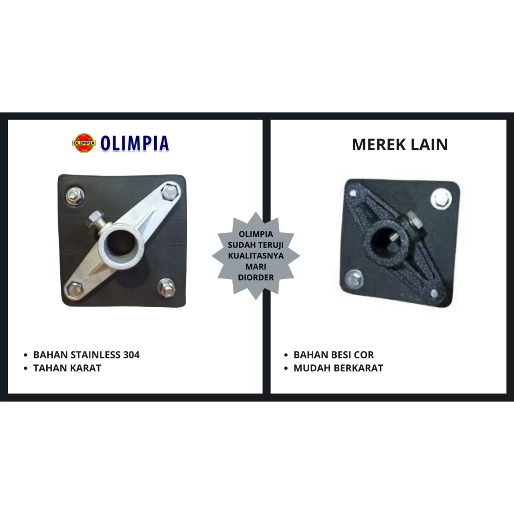 Kopling / Kopel Besi & Stainless kincir air tambak Olimpia