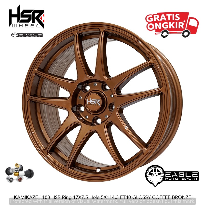 Velg Mobil Ring17 HSR KAMIKAZE Untuk Beleno Terios Camry dll r17