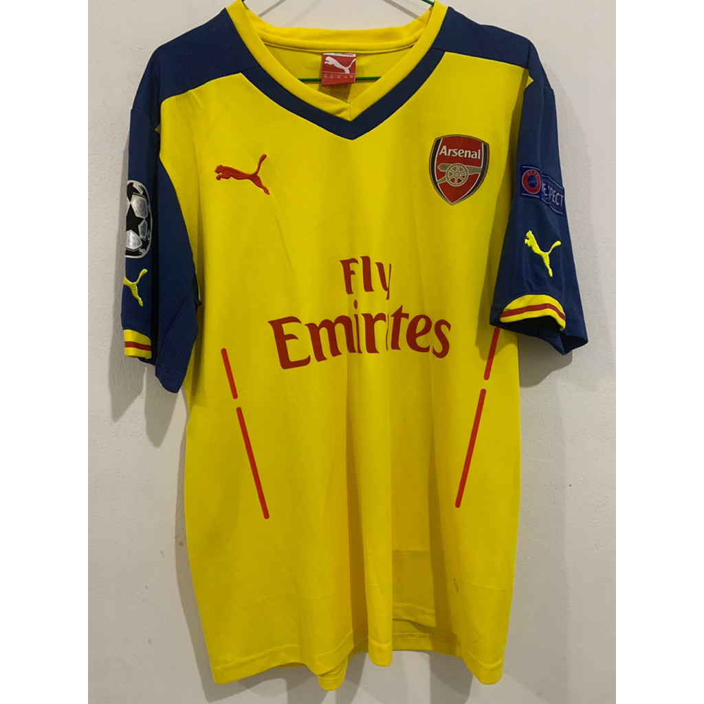 JERSEY AWAY 2014/2015 ARSENAL PUMA, PATCH LIGA CHAMPION.