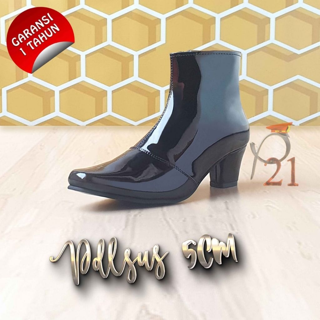 Sepatu P21 Pdlsus PDH Polwan Kowad Kulit Asli