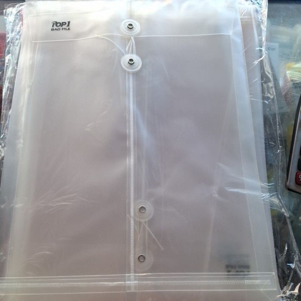

(1pak) map plastik tali pop1 /bag file (1pak=12 lembar)