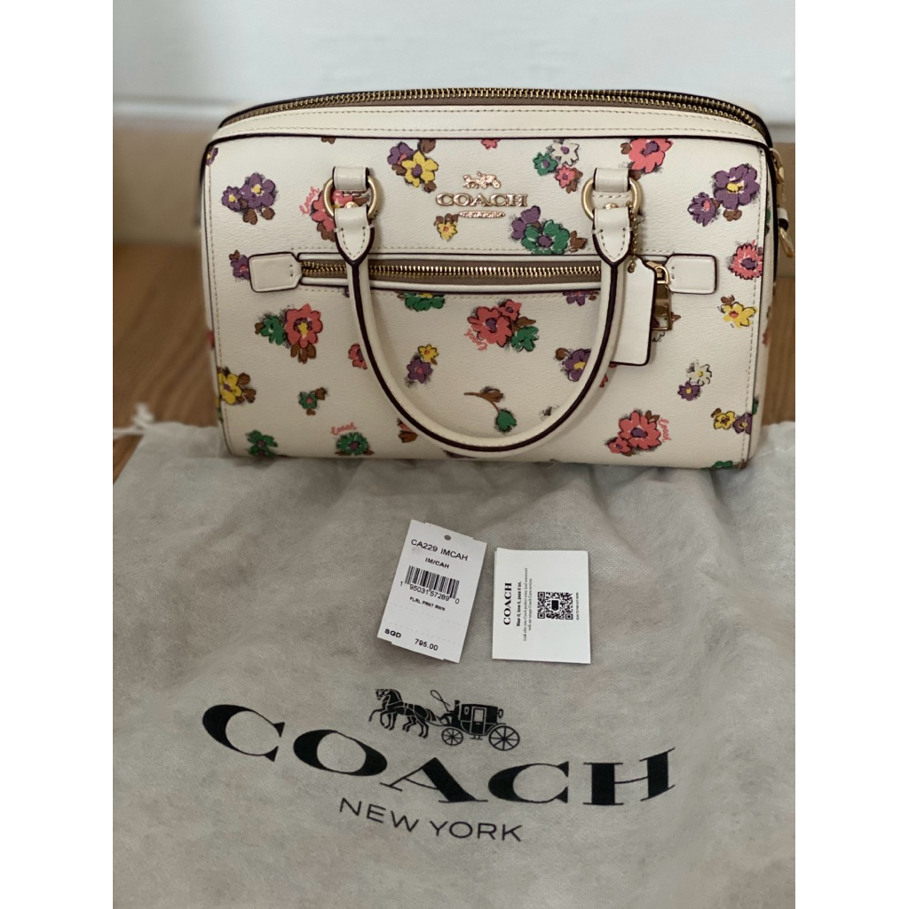 Rowan Handbag/Slingbag Coach Floral (Tas Coach Wanita)