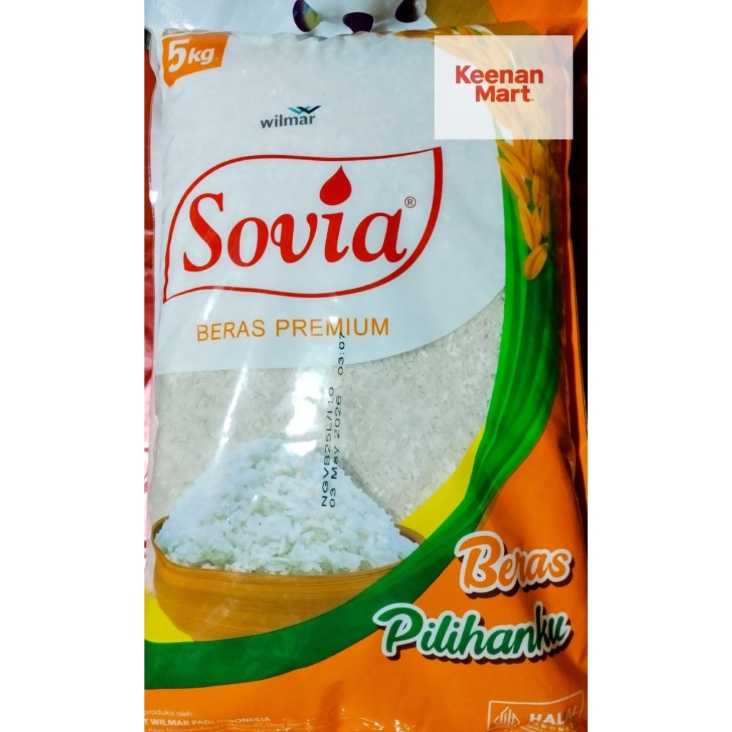 

Beras Sovia Premium 5kg - Beras Putih Pulen, Tanpa Pengawet, Halal