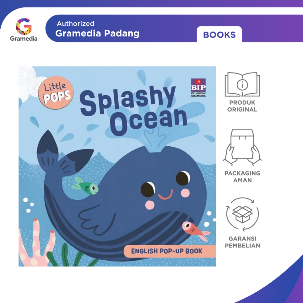 Gramedia Padang - Little Pops: Splashy Ocean ( Shaheen Bilgrami ) Pop-up Boardbook