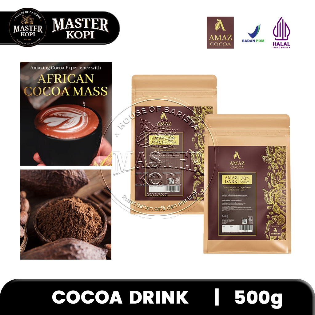 

Premium Cocoa Powder AMAZ 500gr Minuman Cokelat Coklat Drink African Cocoa Mass