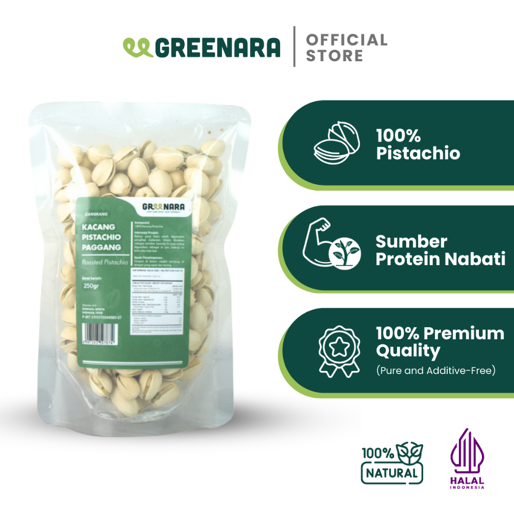 

Greenara - Pistachio Cangkang 250gr