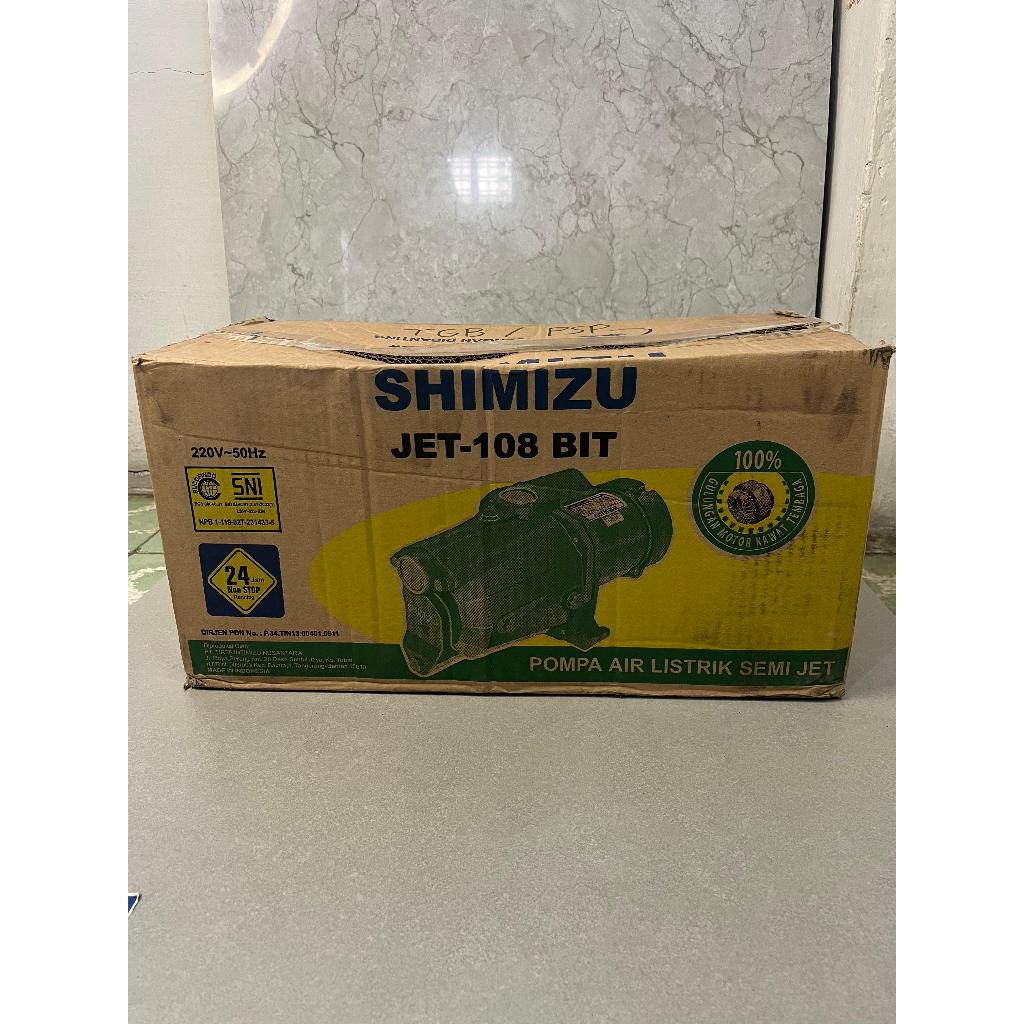 SHIMIZU JET-108 BIT SEMI JET PUMP POMPA AIR LISTRIK SUMUR DALAM MAX 11 METER DEBIT BESAR 100% GULUNG