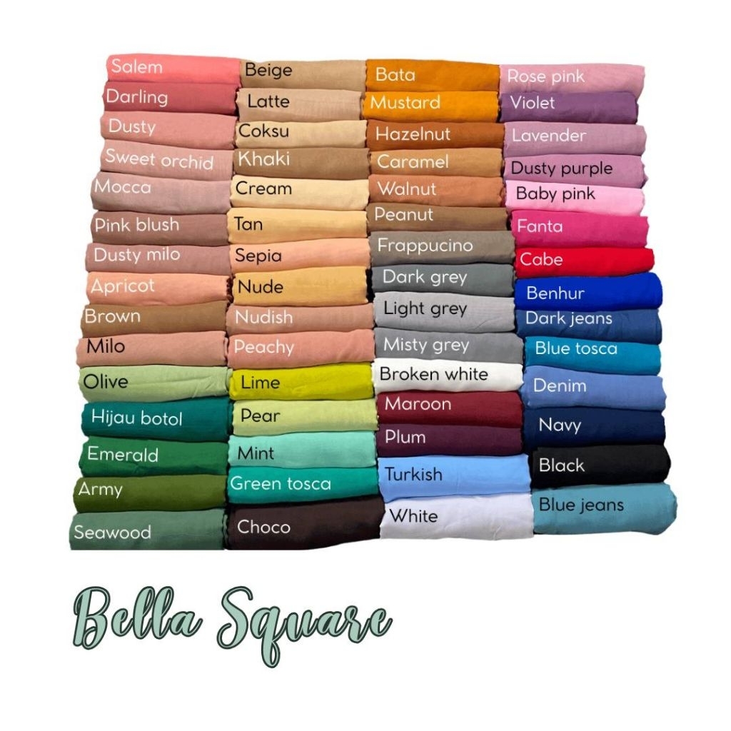 BELLA SQUARE jilbab segiempat jilbab bella square jilbab polos