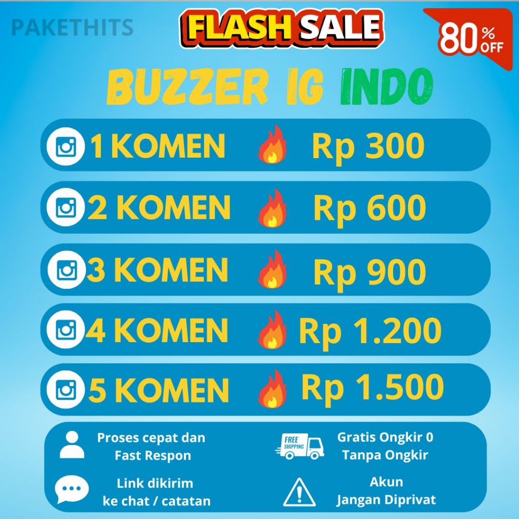 KOMEN INSTAGRAM BUZZER INDONESIA MURAH FYP REAL