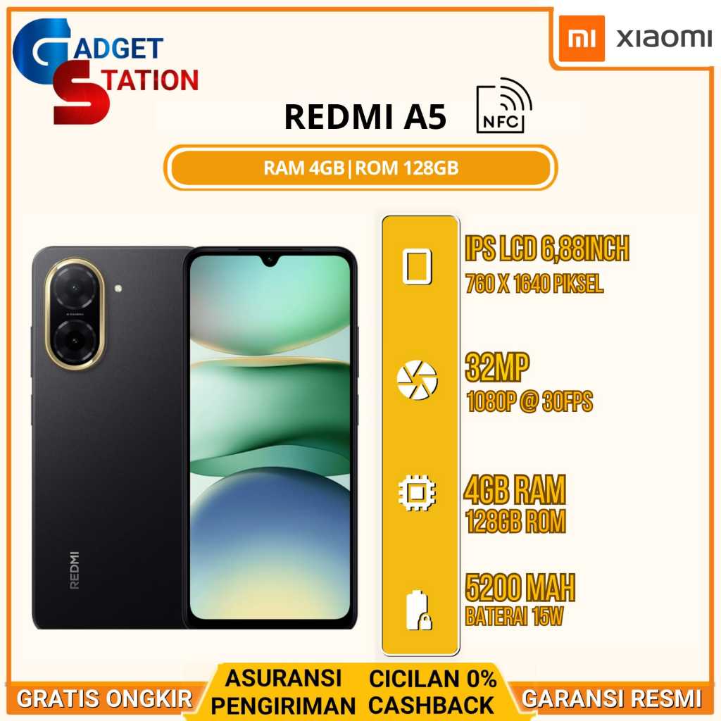HP XIAOMI REDMI A5 RAM [4/128GB] ORIGINAL GARANSI RESMI INDONESIA