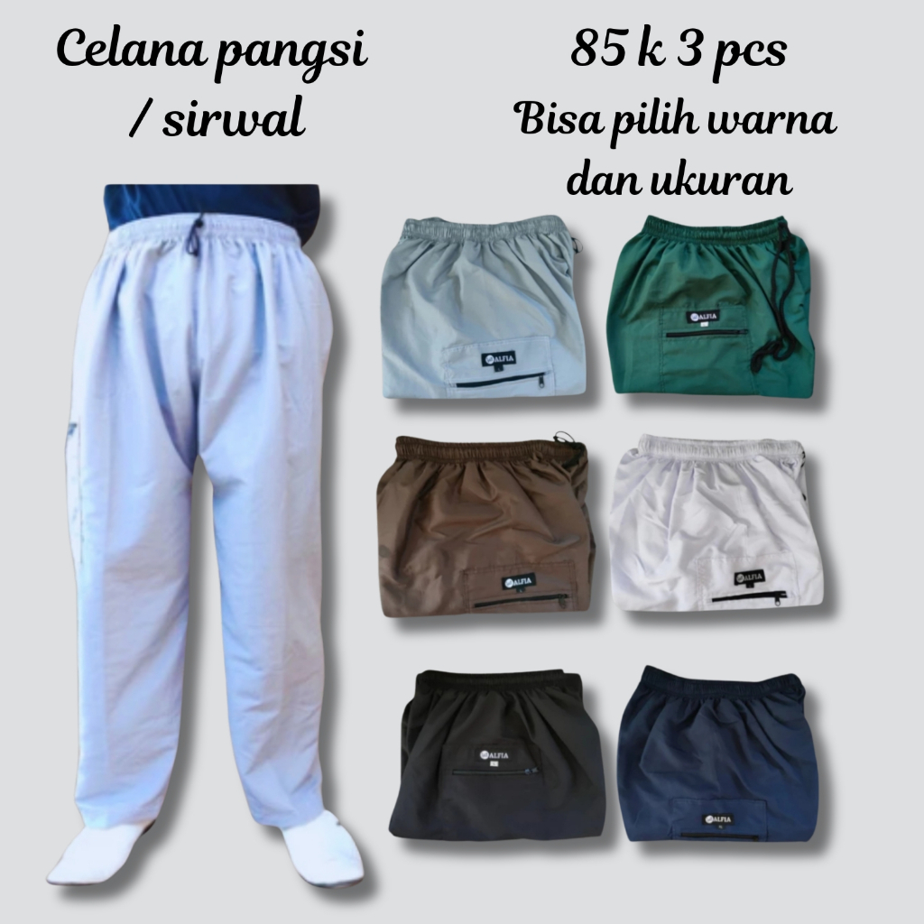 Celana Sirwal Celana Pangsi Celana Santai Celana Daleman Sarung Dan Gamis Celana Komprang celana pan