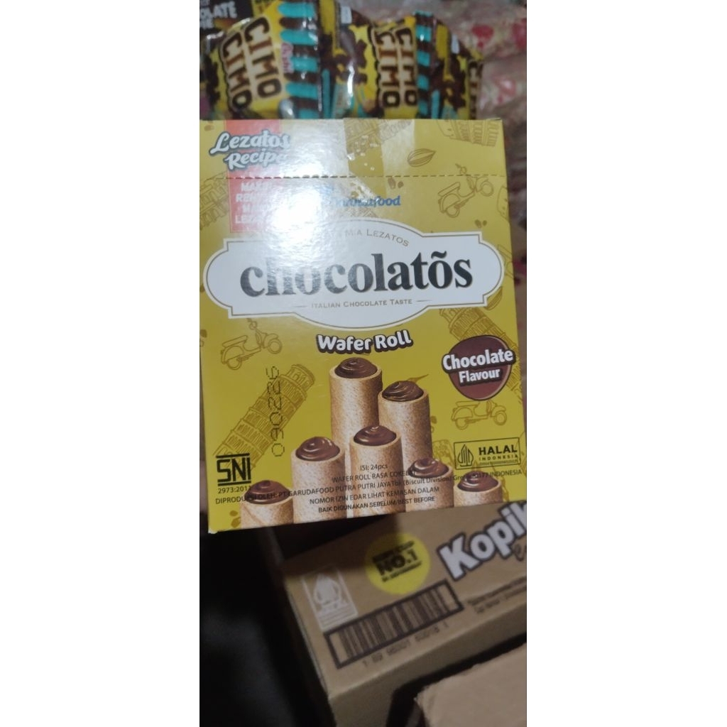 

wafer roll gery chocolatos 7gr box isi 24pcs