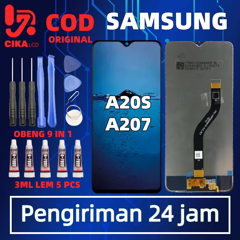 ASLI 100% LCD SAMSUNG A20S A207 GARANSI 1 TAHUN | FREE ALAT PASANG