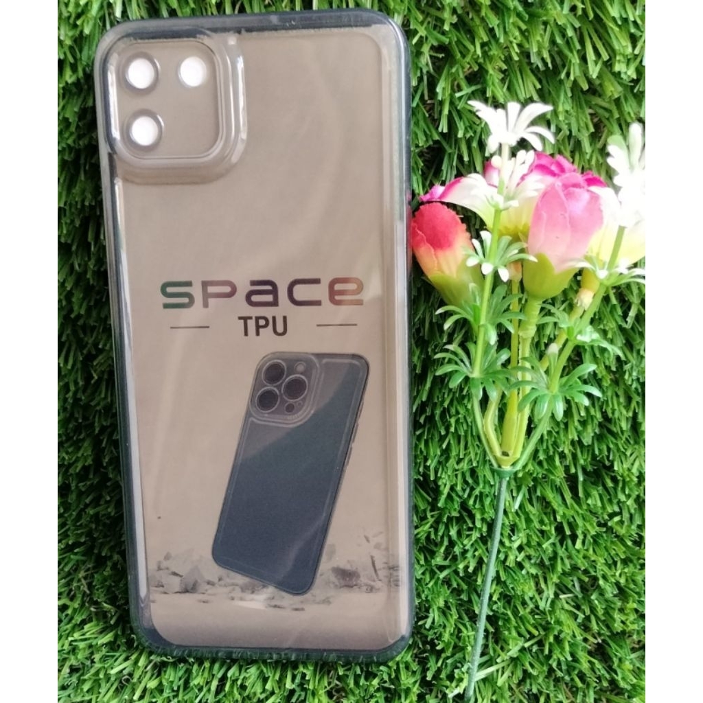 shofcase TPU realme C11 silikon case cleer bening hitam/bening transparan pelindung hp belakang HP