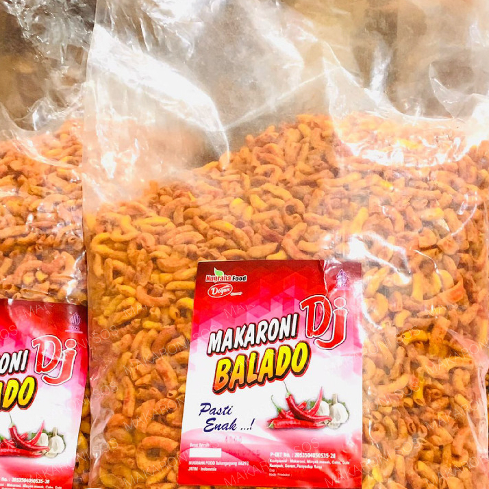 

Makaroni Pipa Balado Snack Makaroni Pipa Sepat Rasa Balado Pedas 1kg (1000gr)