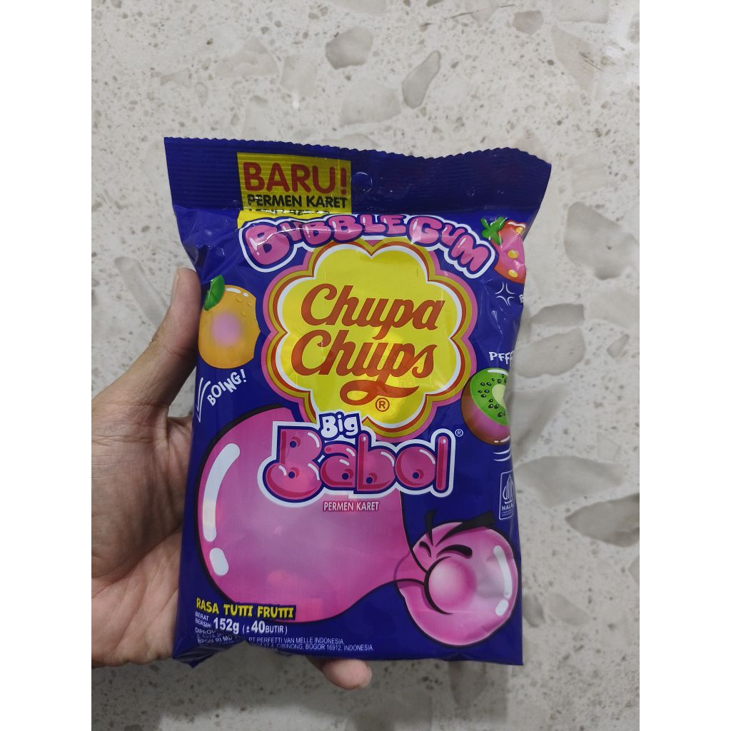 

Permen Karet Chupa Chups Bubble Gum Big Babol Kemasan 1 Bungkus isi 40 Butir