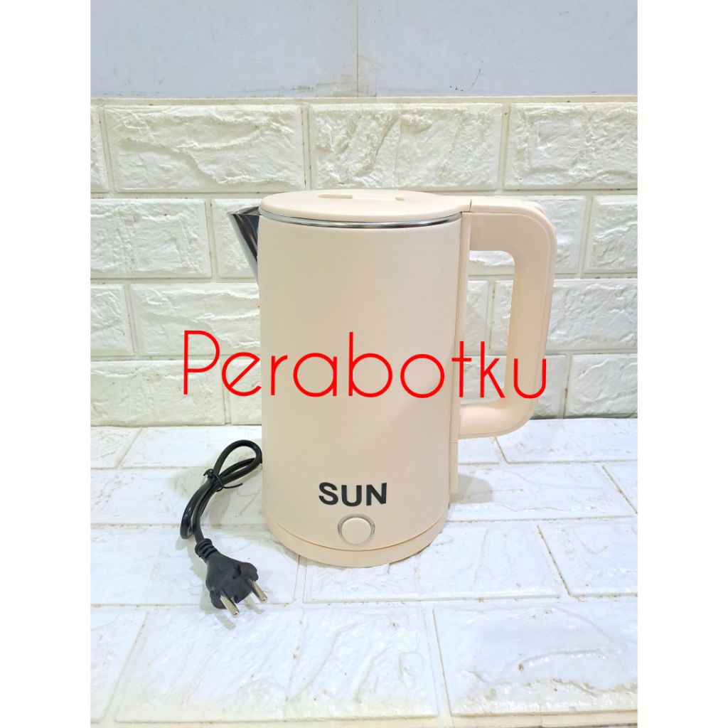 Teko Listrik 2,3 Liter SUN M-157 / Ketel Listrik Stenlis / Electric Kettle / Pemanas Air