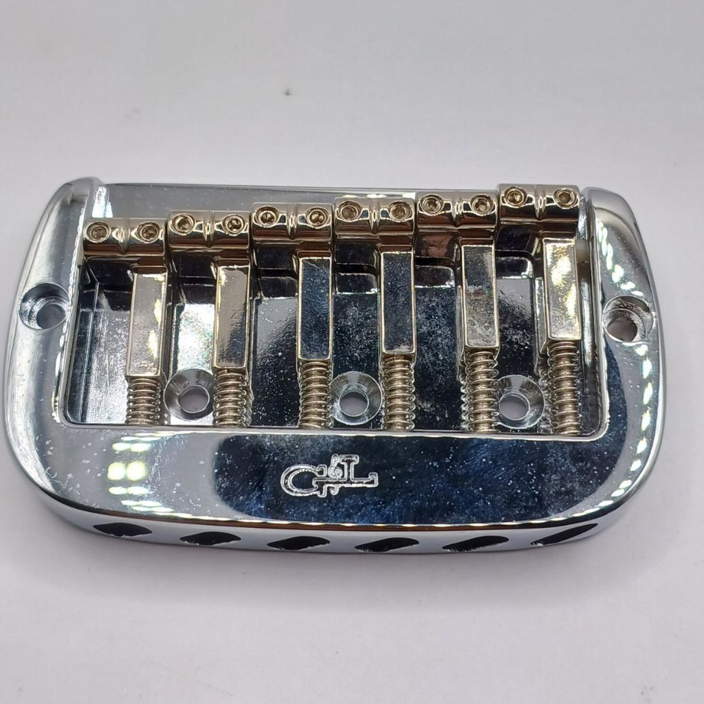 Bridge Gitar Guitar G&L GnL Saddle Lock 6 String Chrome