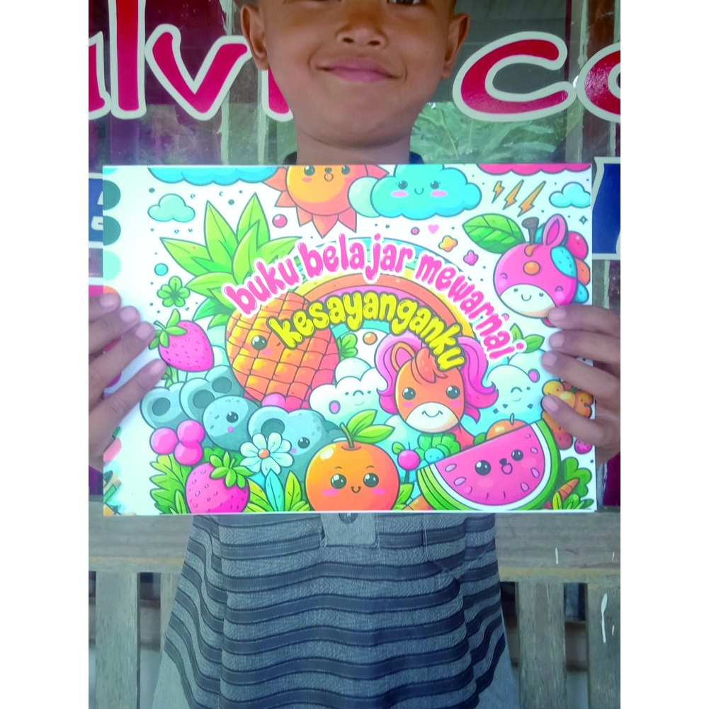 Buku Mewarnai Anak Anti Air Kertas Tebal | 50 Lembar Edukasi & Fun