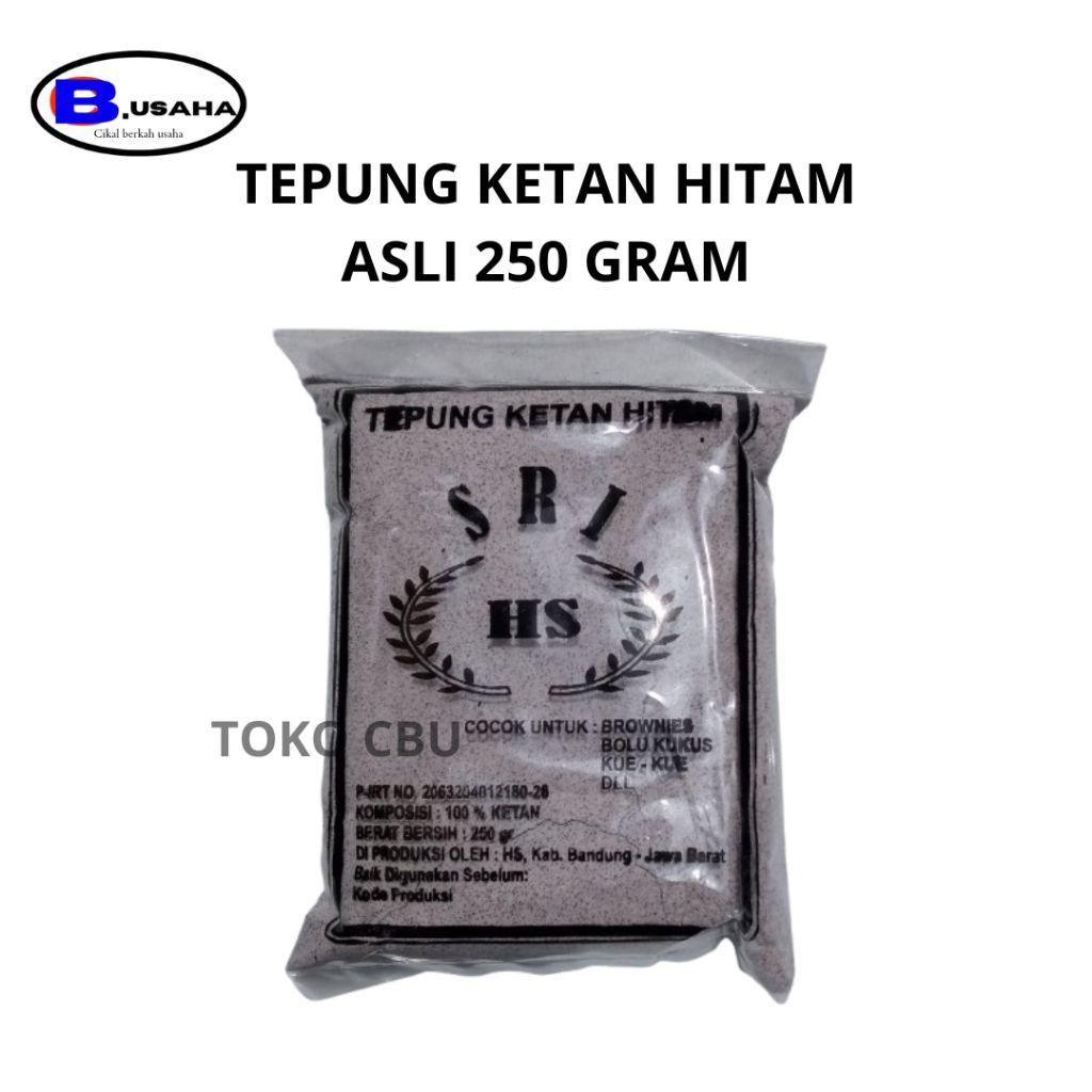 

Tepung ketan hitam asli SRI HS kemasan 250 gram