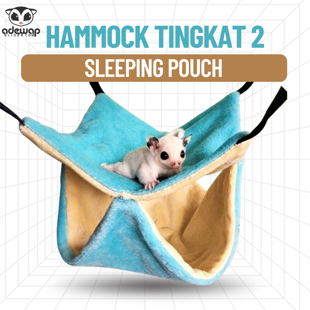 ADEWAP GLIDER Sleeping Pouch Sugar Glider Hammock 2 Tingkat Tempat Tidur Kasur & Peralatan Aksesoris