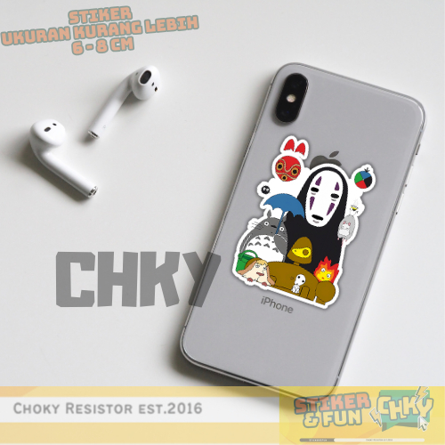 

Stiker Sticker Vinyl Laminasi GHIBLI STUDIO CHARACTER