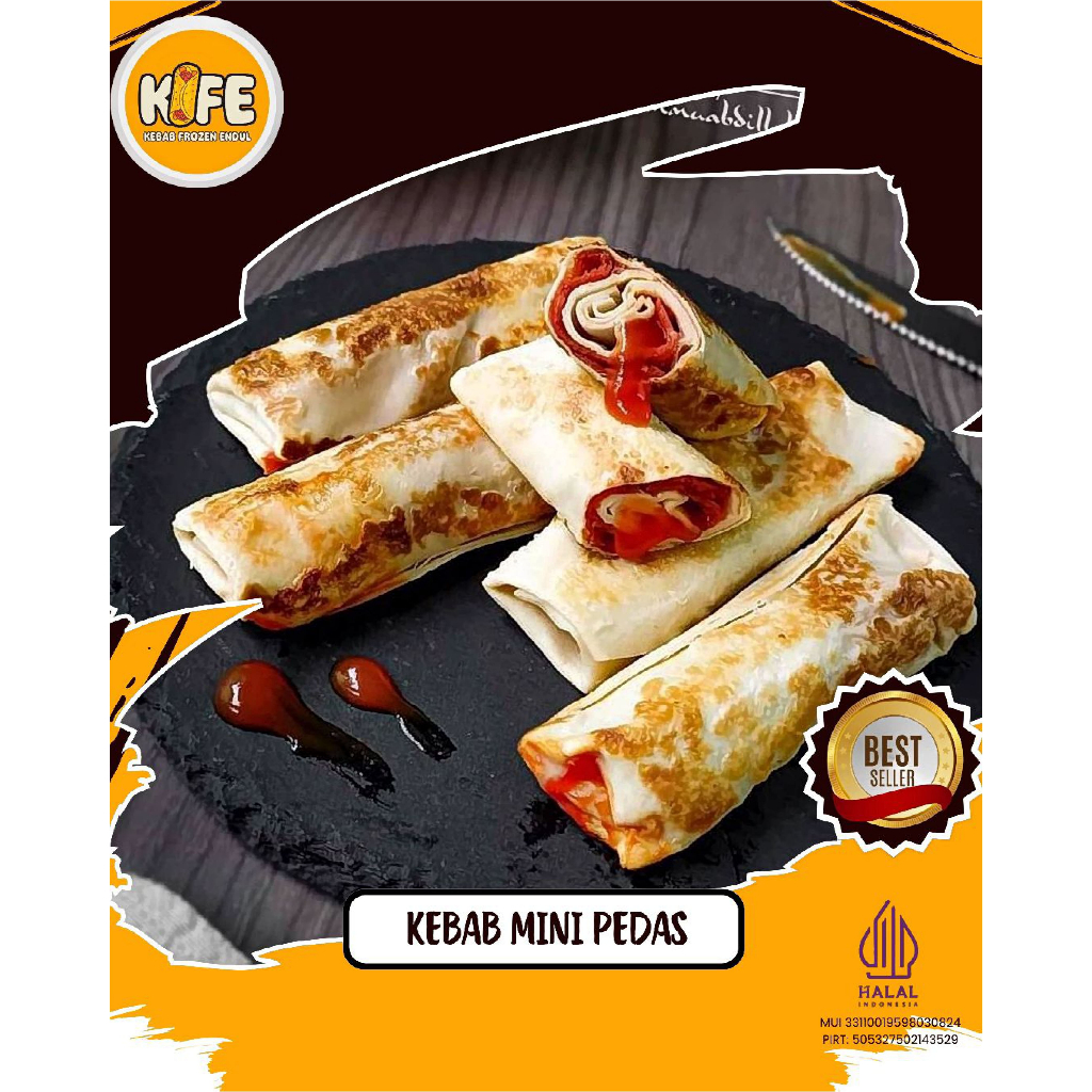 

Kebab Frozen Endul Mini isi 10 full daging tanpa sayur pedas dan tidak pedas