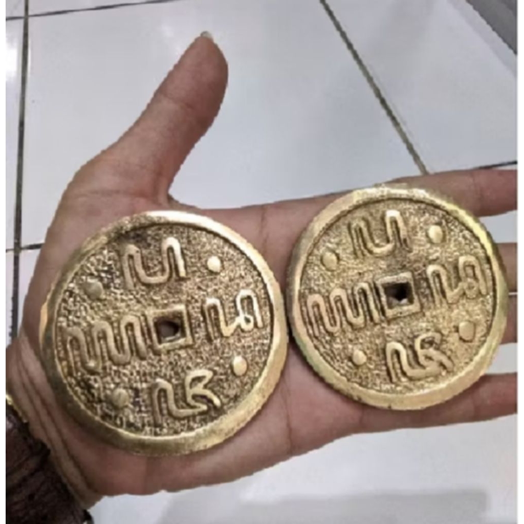 Koin shemar aksara jawa kuningan