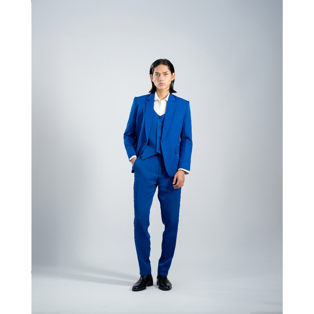 Heaven Suit - Setelan Jas Celana Rompi Slim Fit - Biru Ultramarine