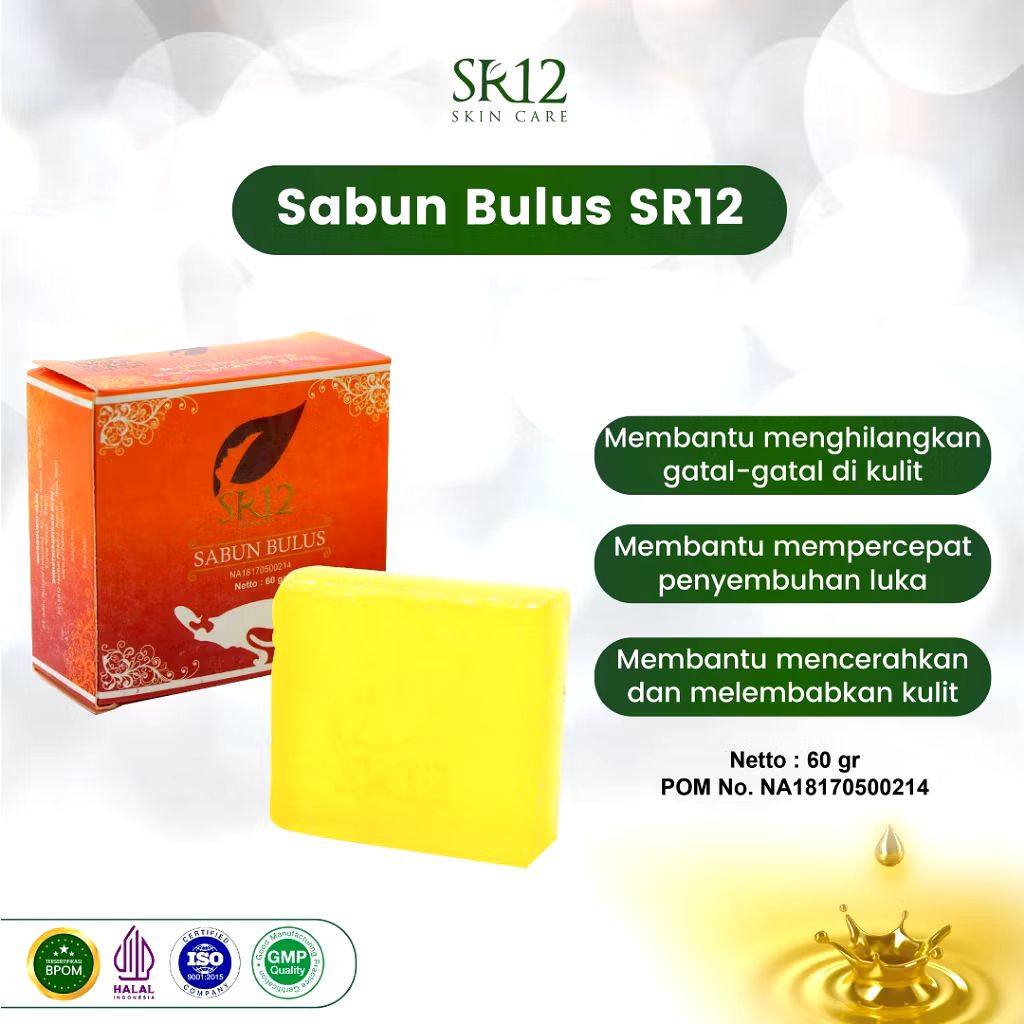 SABUN BULUS SR12 Sabun Gatal Sabun Wajah Penghilang Stretch Mark Penghilang Bau Badan