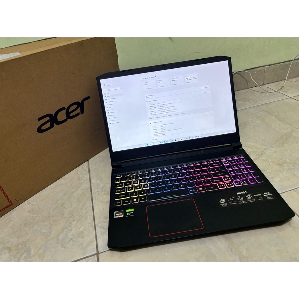 Laptop Acer Nitro 5 AN515-44 Amd Ryzen 5 4600H 16/512gb GTX 1650 Ti