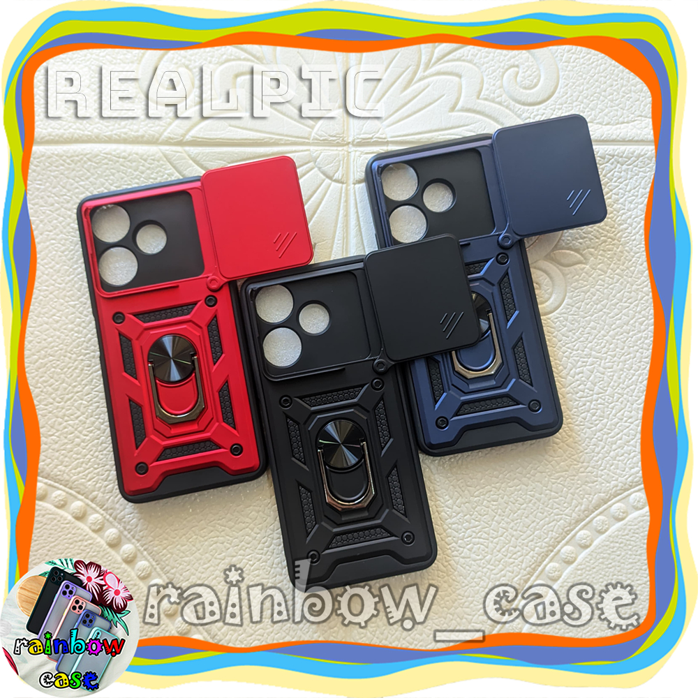 XIAOMI REDMI 13 4G / REDMI 13X CASE TRANSFORMER 2 IN 1 SLIDE CAMERA RINGSTAND