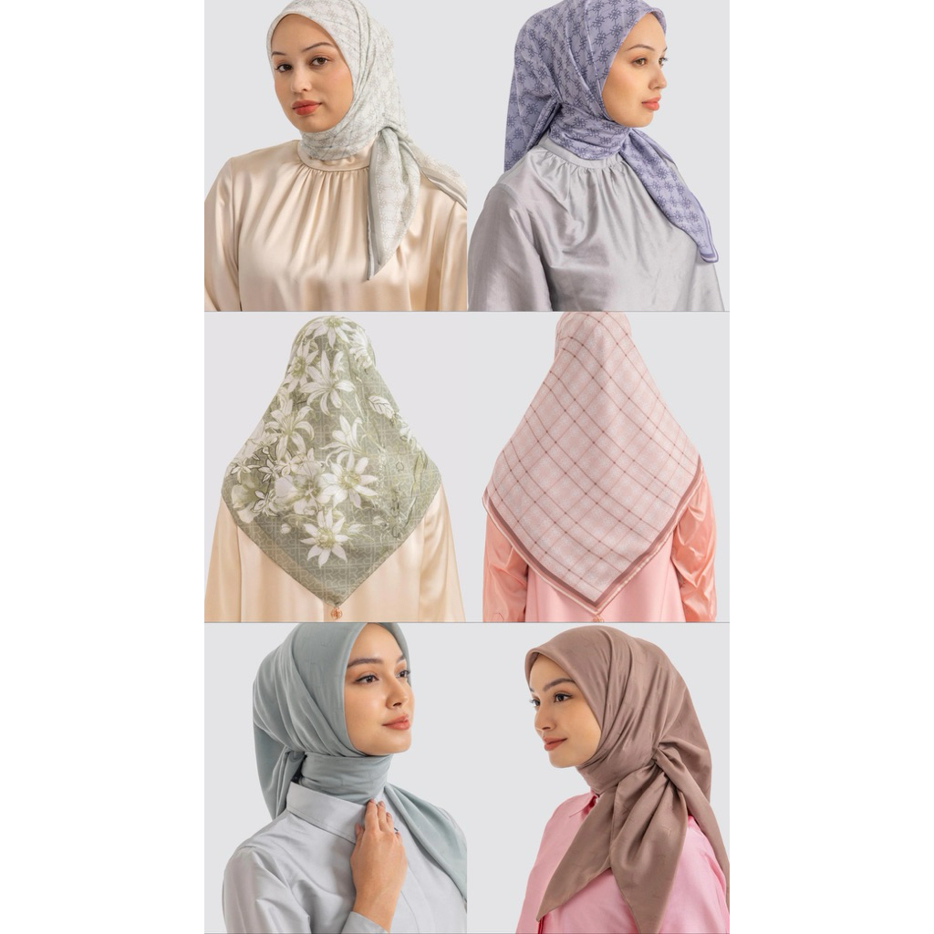 SALE Ready Hijab Ria Miranda Scarf Lamia Monogram Scarf / Eshal Scarf / Sazwa Scarf Free Paperbag