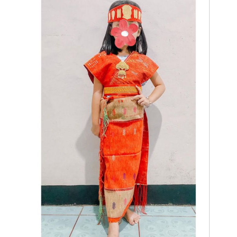 KODE I98J Pakaian adat Batak anak perempuan pakaian tradisional Batak pakaian menari pakaian kostum 
