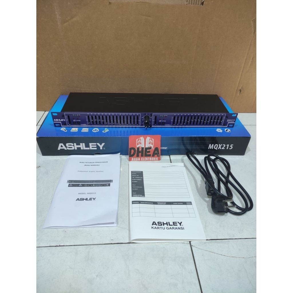 Equalizer Ashley MQX215 Ashley MQX 215 Original 2 x 15 Channel Dual Channel Equalizer Ashley Graphic