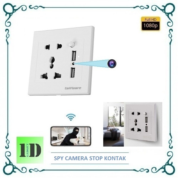 Spy Camera Steker Stop Kontak Listrik Tanam HD WIFI - Kamera Pengintai Wireless - Spy Cam - Kamera T
