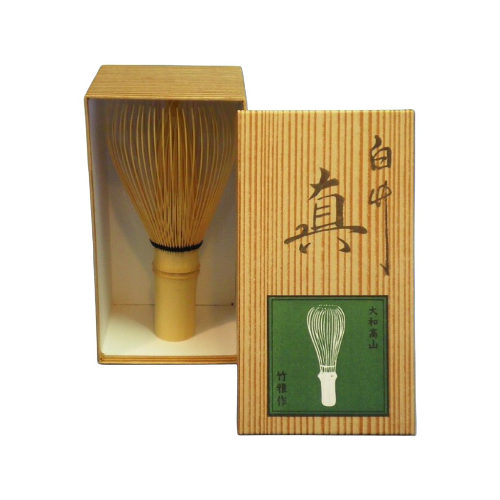 ISHIMOTO KAWAGUCHIKEN - Natural White Bamboo Whisk (Takayama Chasen) [Ready Stock]