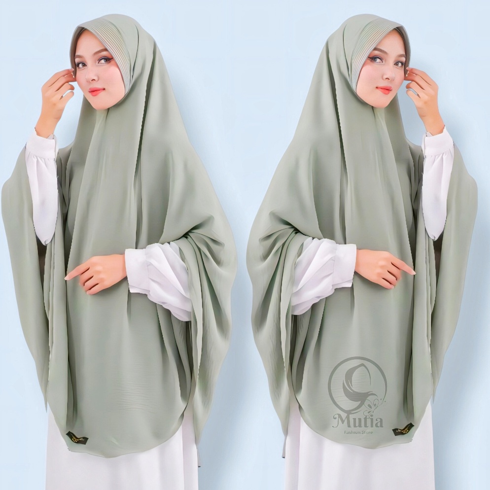 KODE A65B Hijab bergo jumbo crinkle airflow premium pet ukuran XXXLXLJilbab bergo jumbo crinkle airf