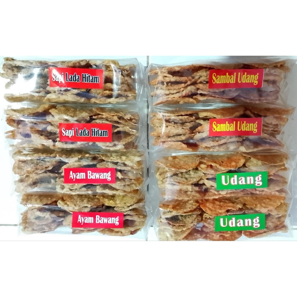 

Camilan keripik Tempe Varian rasa