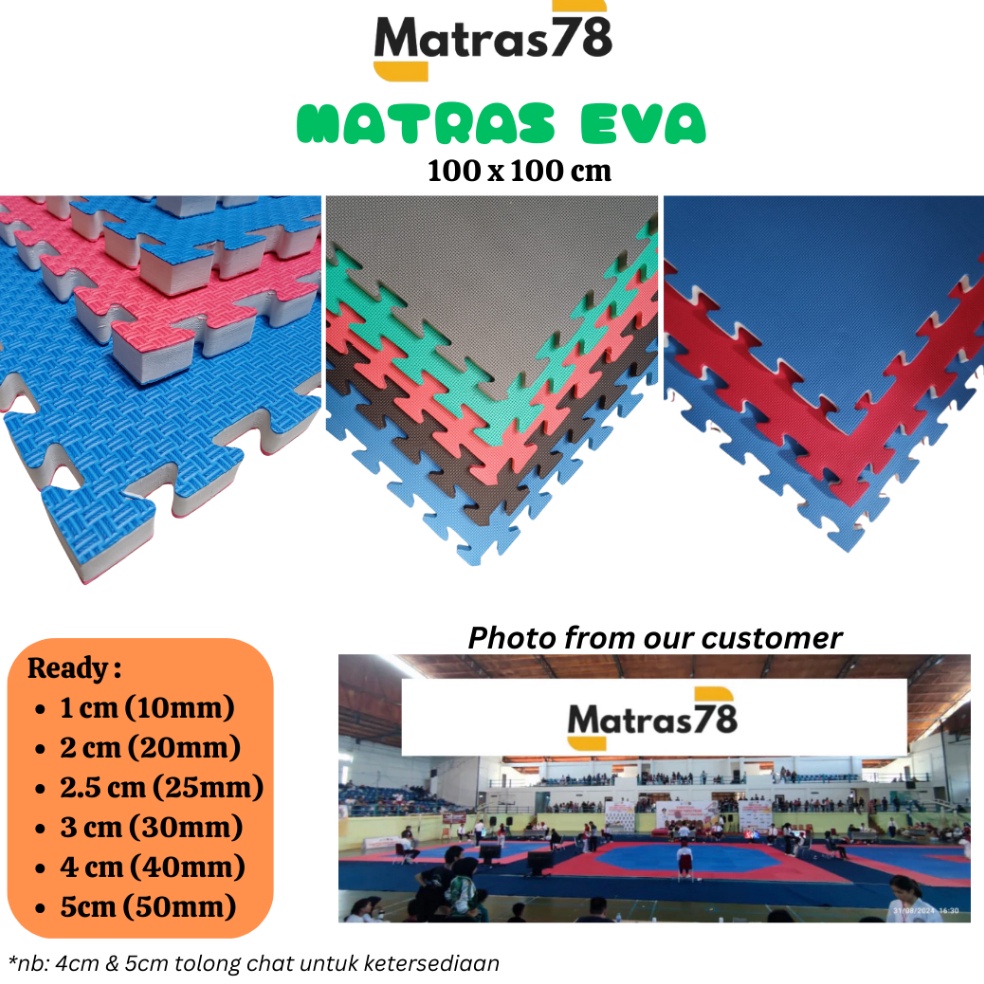 KODE B87F 1cm1cm Matras SNI 1cm  3cm Eva Sponge Eva Mat Matras Beladiri Matras Puzzle Silat Matras K