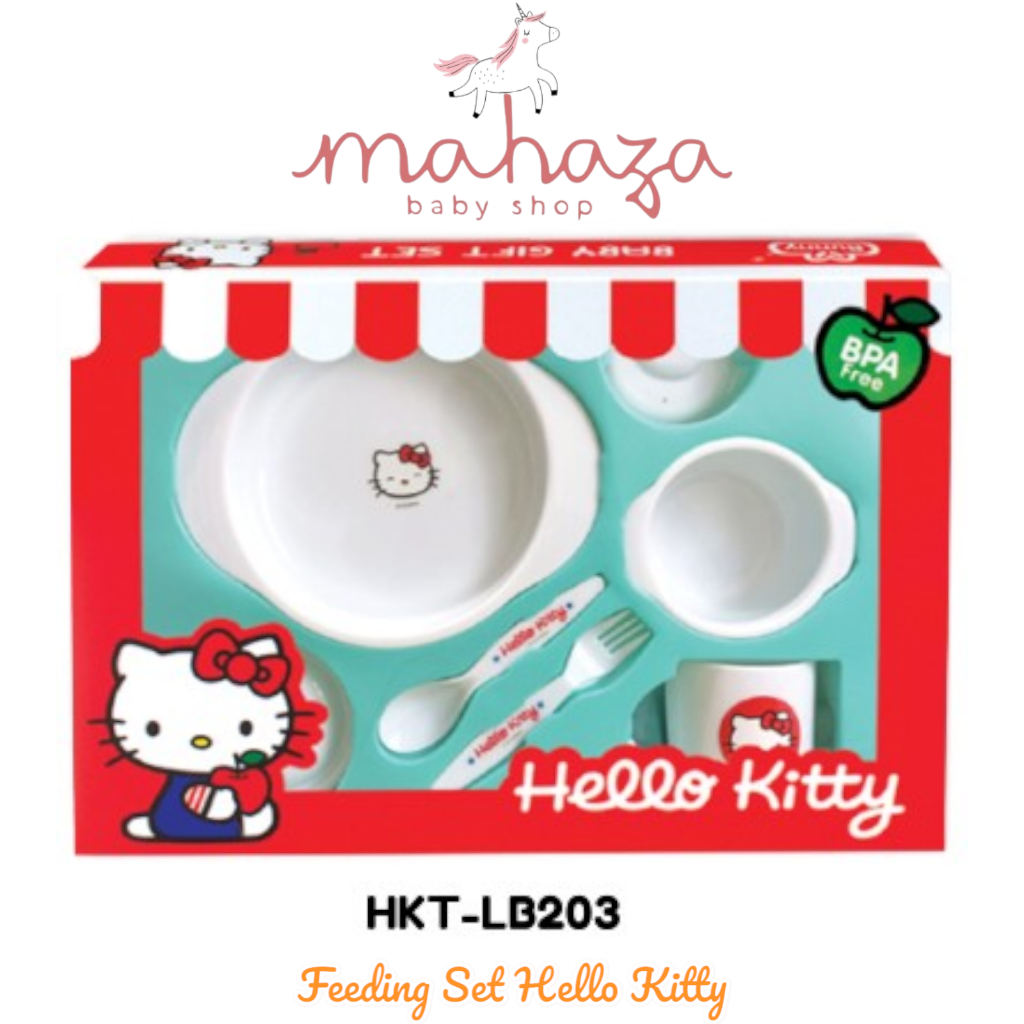 HKT LB 203 Hello Kitty Feeding Set MEDIUM Perlengkapan Makan Bayi Bunny Feeding Set  | Alat Makan Ba