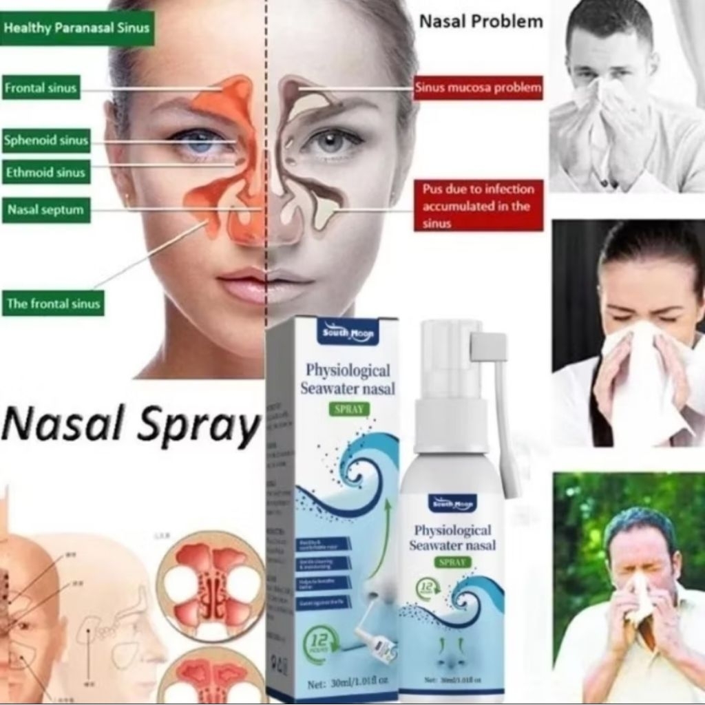 Nasal Spray Sinusheal Spray Obat Sinusitis Semprotan Hidung Paling Ampuh sedotan Ingus Nasal Aspirat
